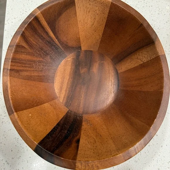 The Cellar Serveware, Acacia Wood Curve 8" Individual Bowl - Picture 4 of 4